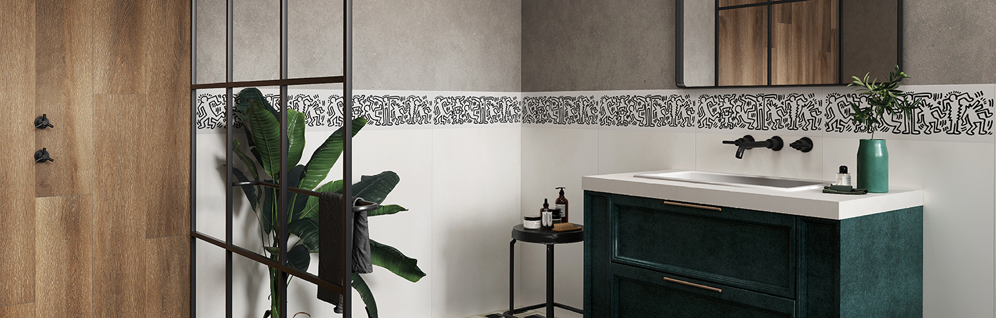 Futura + Keith Haring GFKHD613l-1-B + Rovere Noce  R3 + Urban Cement White Alyssum  U0